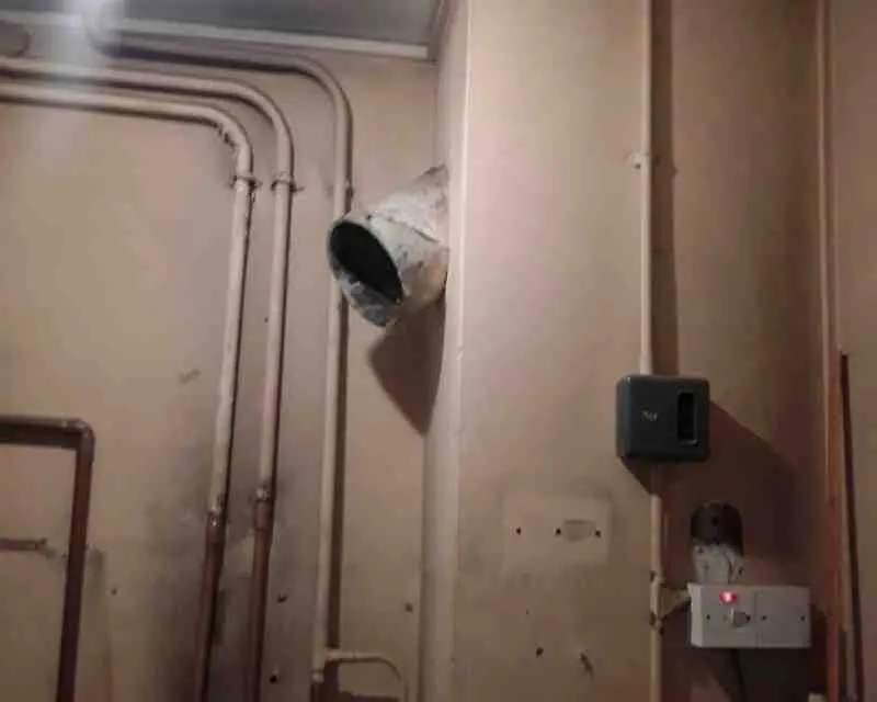 Asbestos cement flue or pipe identified during an asbestos survey