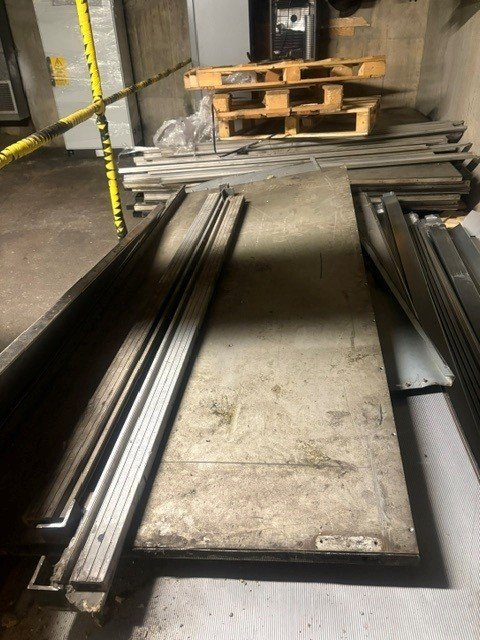Commercial building asbestos work area in London